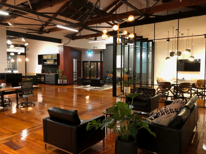 Open plan office fitout and aluminium partitioning, Wellington